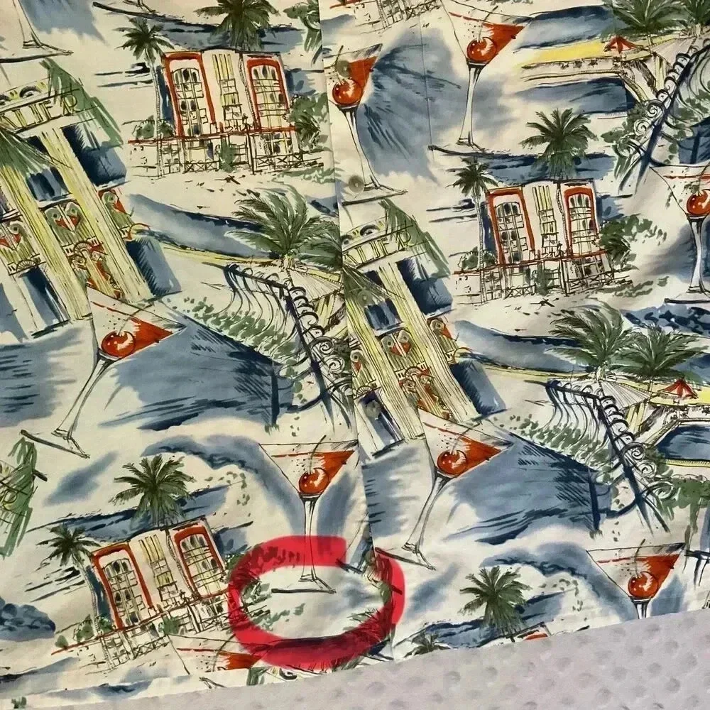 Pierre Cardin Multicolor Short Sleeve Button Up‎ Hawaiian Shirt Mens XL